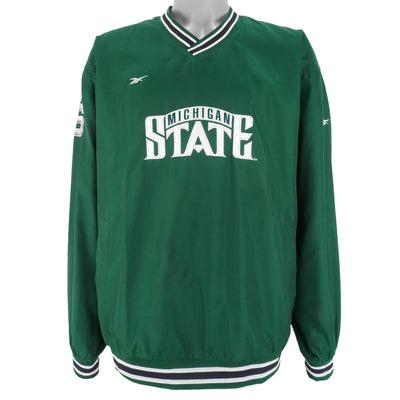 Reebok - Michigan State Spartans Pullover Windbreaker 1990s Large
