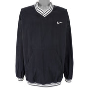 Nike - Black Embroidered Windbreaker 1990s XX-Large Vintage Retro