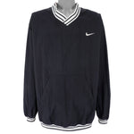 Nike - Black Embroidered Windbreaker 1990s XX-Large Vintage Retro