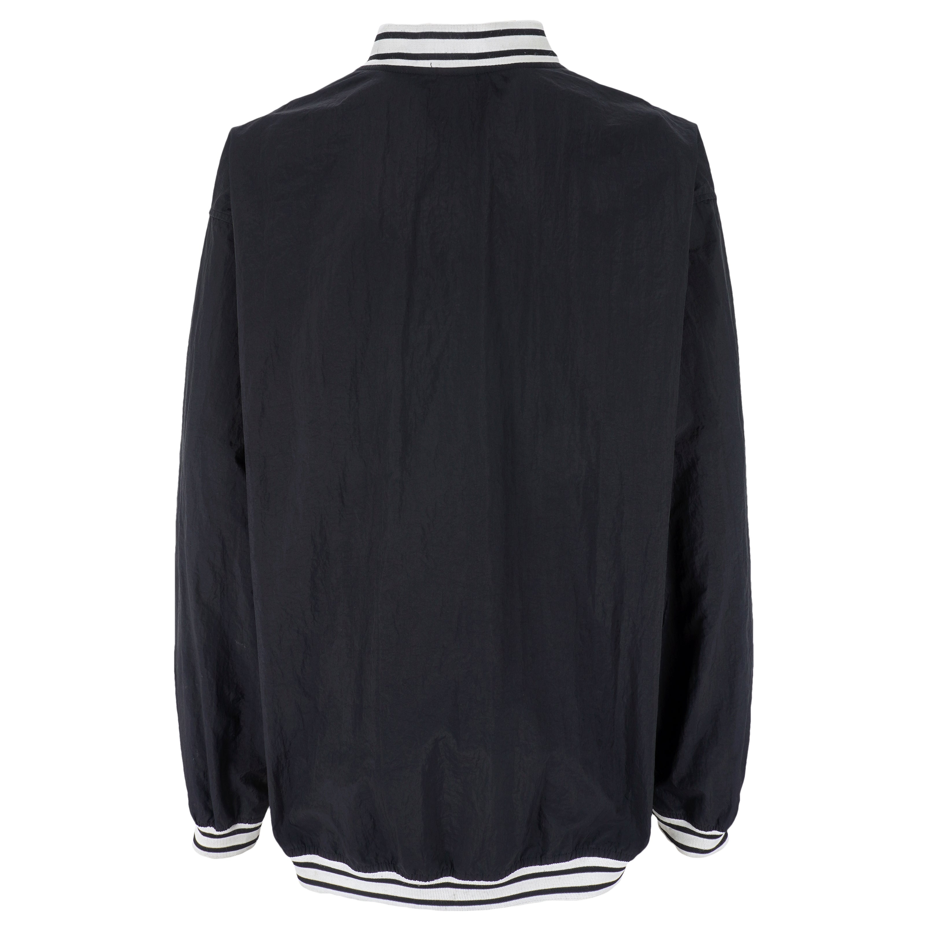 Nike - Black Embroidered Windbreaker 1990s XX-Large Vintage Retro