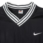 Nike - Black Embroidered Windbreaker 1990s XX-Large Vintage Retro