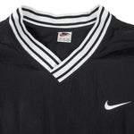 Nike - Black Embroidered Windbreaker 1990s XX-Large Vintage Retro