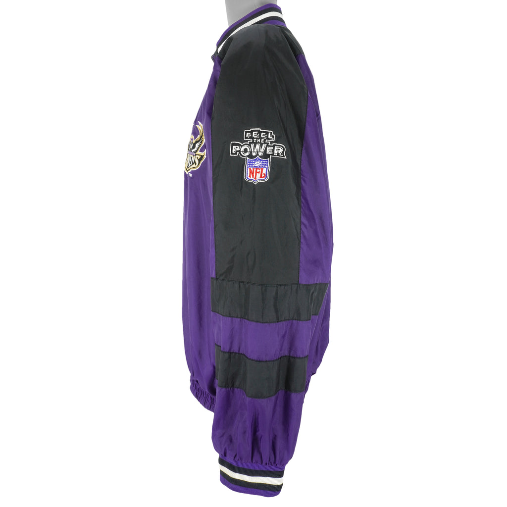 NFL (Pro Player) - Baltimore Ravens Reversible Windbreaker 1990s Large Vintage Retro Football