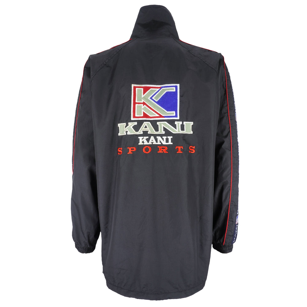 Karl Kani - Black Big Logo Windbreaker 1990s Large Vintage Retro