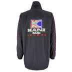 Karl Kani - Black Big Logo Windbreaker 1990s Large Vintage Retro