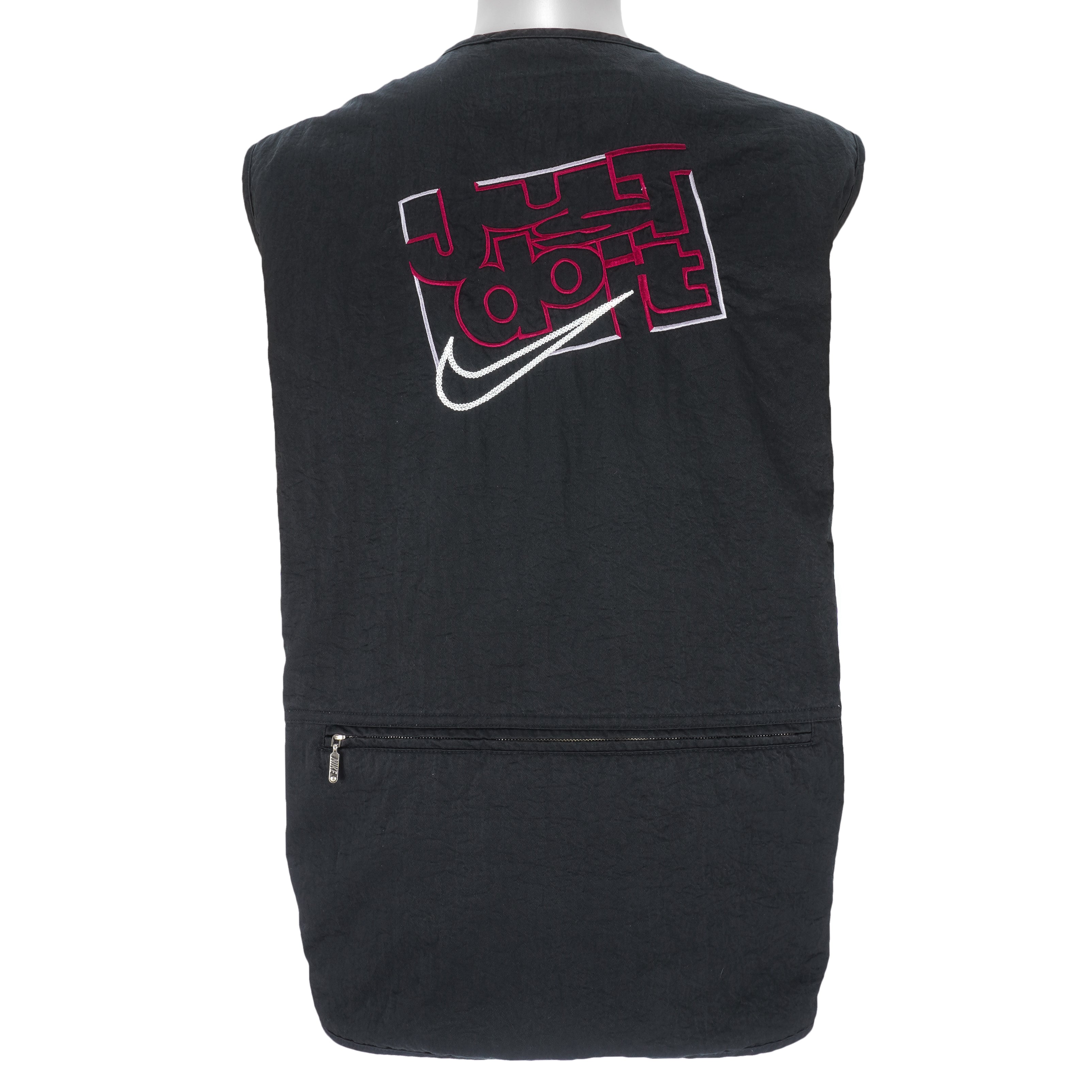 Nike Just Do It Red Black And White Bomber Jacket - Tagotee