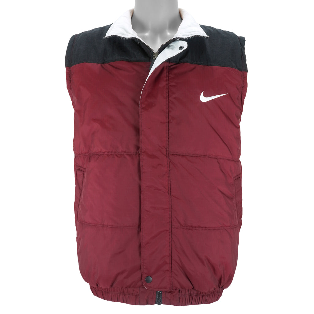 Nike - Red Puff Vest T-Shirt 1990s X-Large Vintage Retro