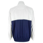 Lacoste - White & Blue Taped-Logo Zip-Up Jacket X-Large Vintage Retro
