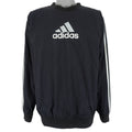 Adidas - Black Pullover Windbreaker 1990s Large Vintage Retro