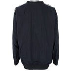 Adidas - Black Pullover Windbreaker 1990s Large Vintage Retro