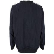 Adidas - Black Pullover Windbreaker 1990s Large Vintage Retro
