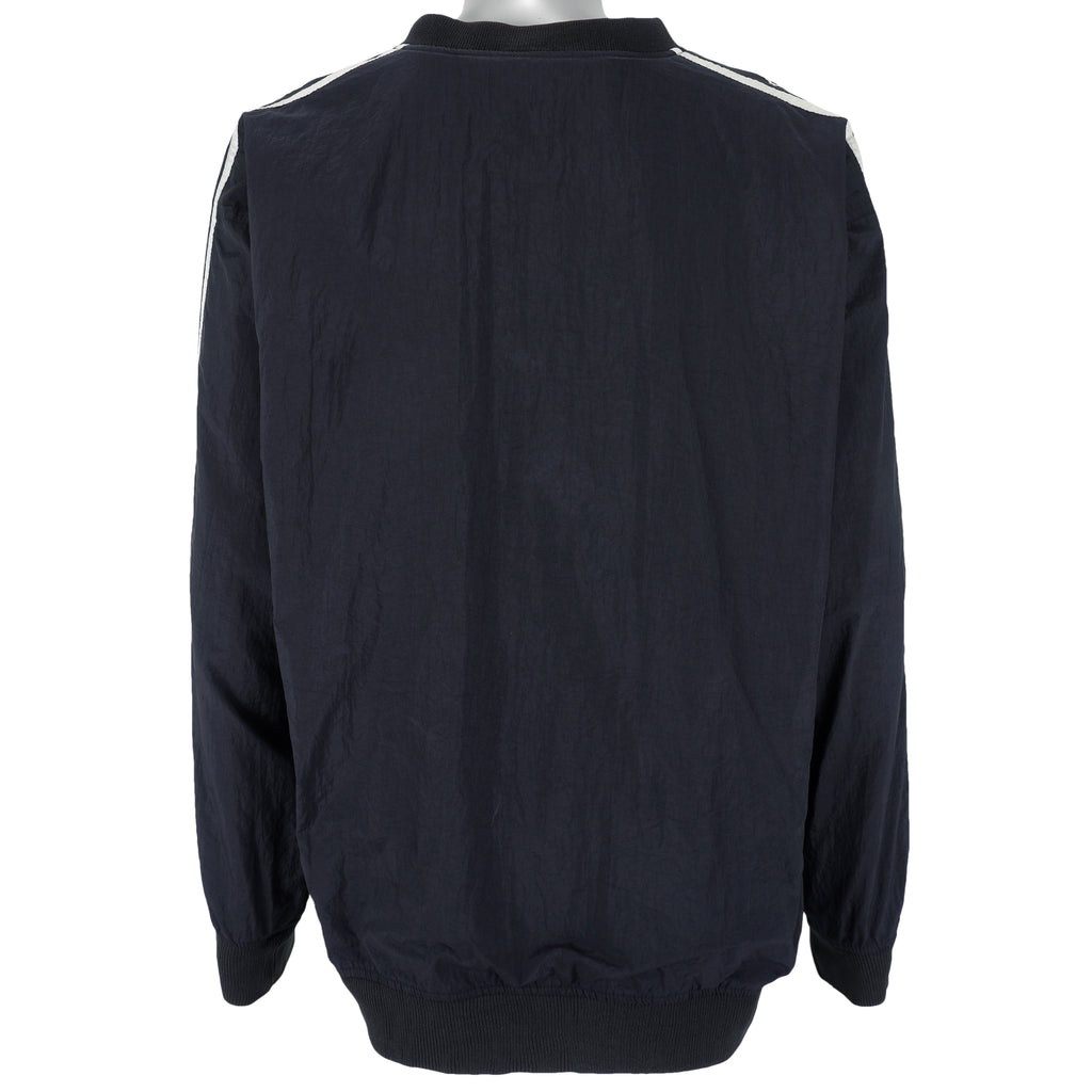 Adidas - Black Pullover Windbreaker 1990s Large Vintage Retro