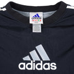 Adidas - Black Pullover Windbreaker 1990s Large Vintage Retro