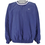 Nike - Blue Embroidered Logo Pullover Windbreaker 1990s X-Large