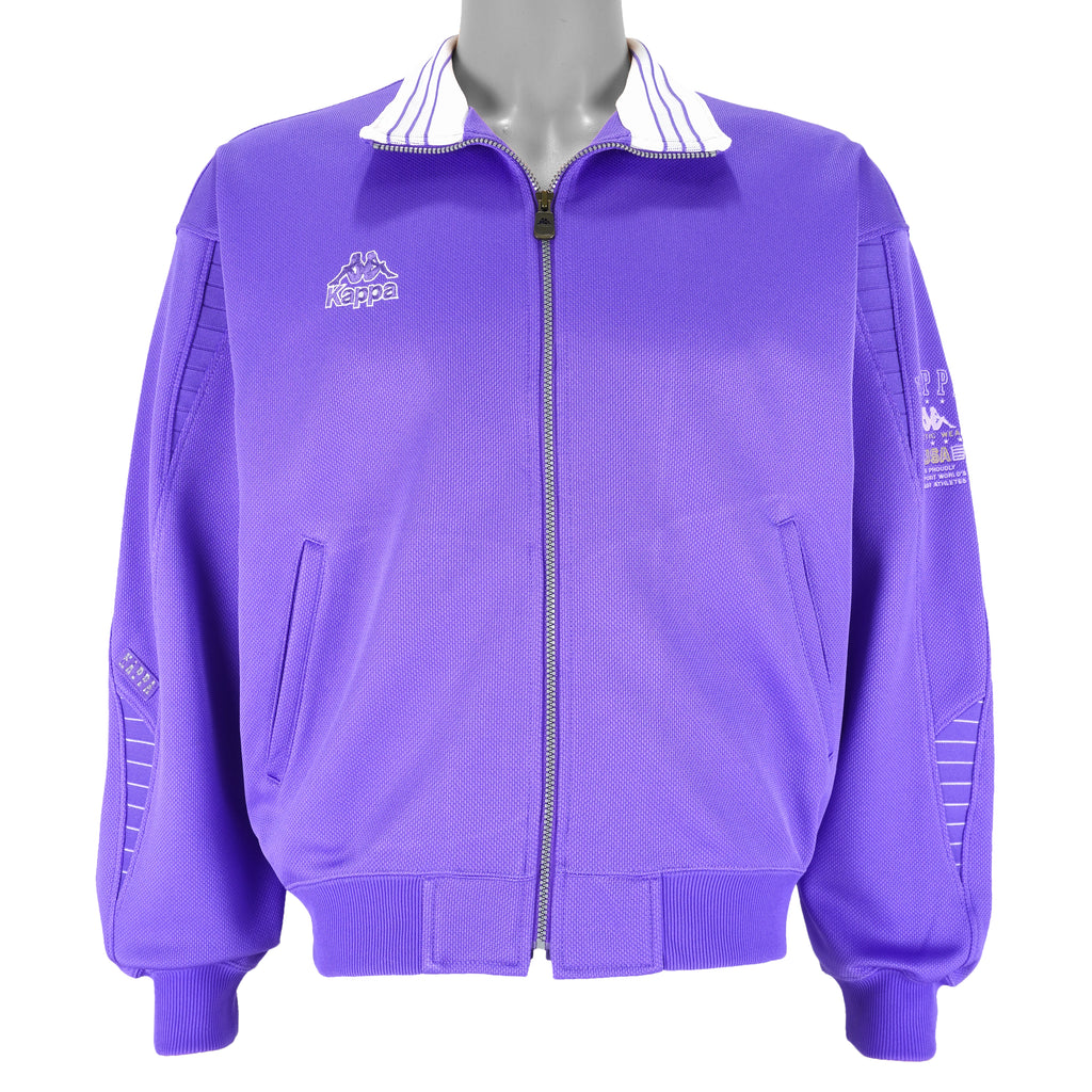 Kappa - Light Purple Embroidered Track Jacket 1990s Medium Vintage Retro