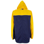 Tommy Hilfiger - Yellow & Blue 1/4 Zip Hooded Windbreaker 1990s X-Large Vintage Retro