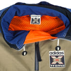 Adidas - Blue & Black Hooded Jacket 1990s Medium Vintage Retro