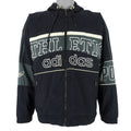 Adidas - Black Athletic Hooded Jacket 1990s Small Vintage Retro