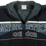 Adidas - Black Athletic Hooded Jacket 1990s Small Vintage Retro