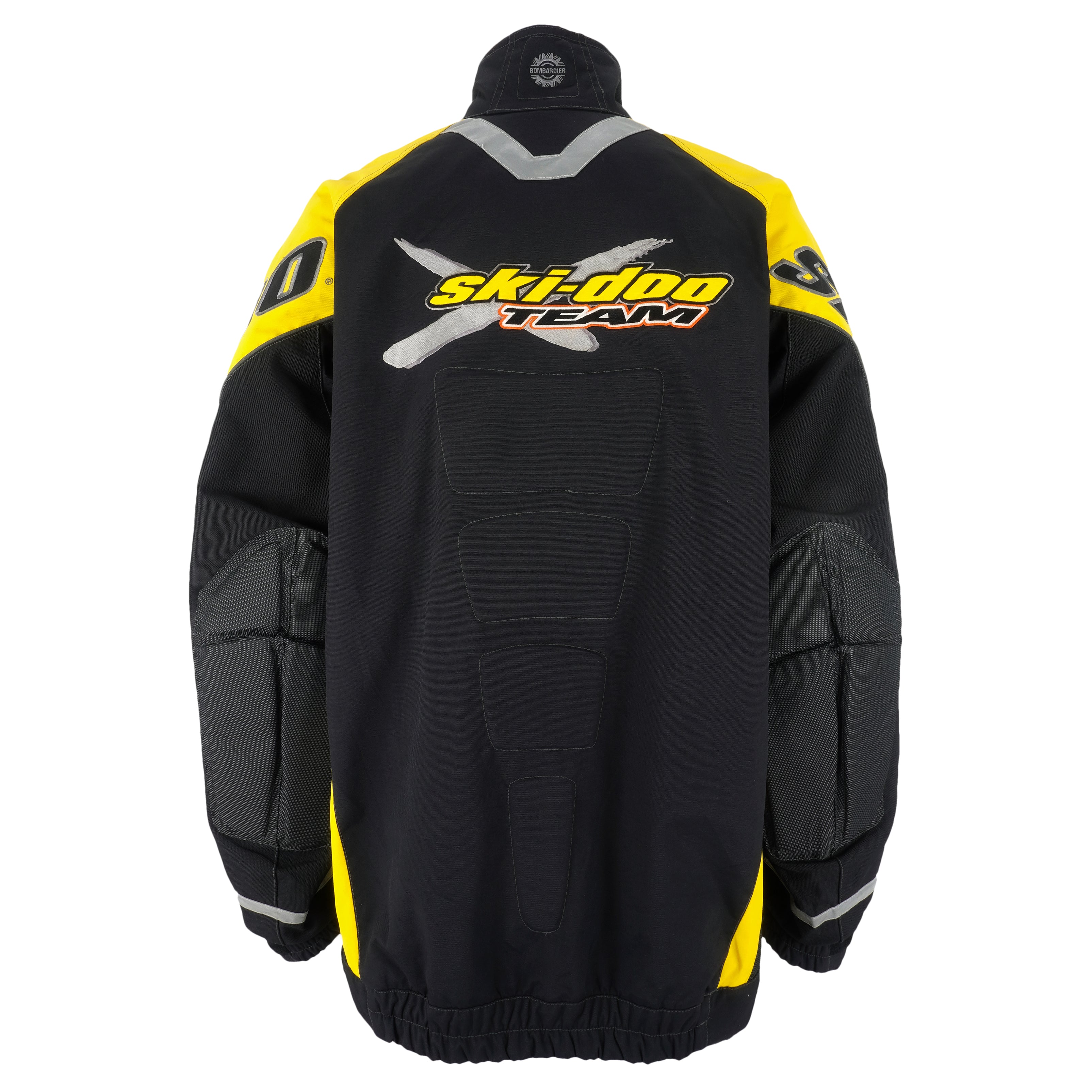 Ski-Doo - Black With Yellow Racing Jacket 1990s XX-Large Vintage Retro