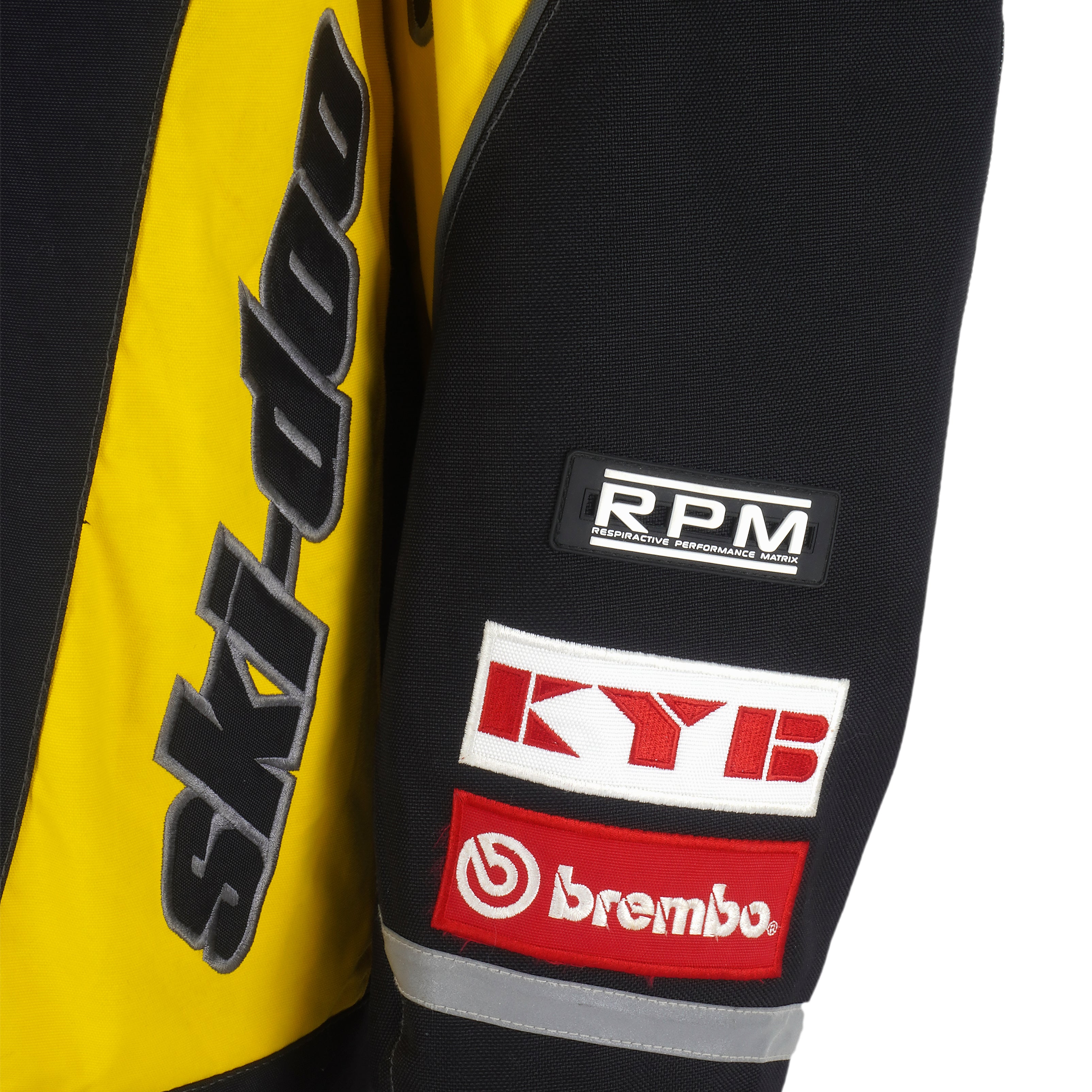 Ski-Doo - Black With Yellow Racing Jacket 1990s XX-Large Vintage Retro