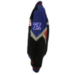 NFL - New York Giants Zip & Button-Up Leather Jacket 1990s Large Vintage Retro Football