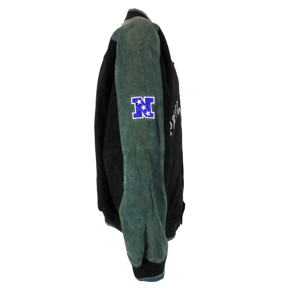 NFL - Philadelphia Eagles Button-Up Leather Jacket 1990s X-Large Vintage Retro Football