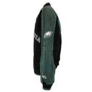 NFL - Philadelphia Eagles Button-Up Leather Jacket 1990s X-Large Vintage Retro Football