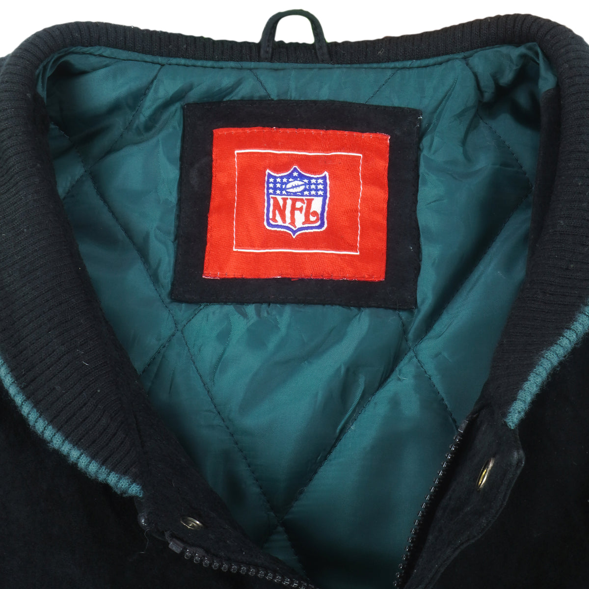 NFL - Philadelphia Eagles Button-Up Leather Jacket 1990s X-Large Vintage Retro Football