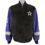 NFL - Dellas Cowboys Zip-Up Leather Jacket 1990s Medium Vintage Retro Football