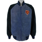 NFL - Chicaco Bears Zip-Up Leather Jacket 1990s X-Large Vintage Retro Football