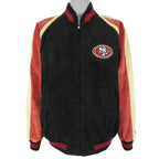 NFL - San Francisco 49ers Zip-Up Leather Jacket 1990s X-Large Vintage Retro Football