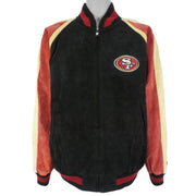 NFL - San Francisco 49ers Zip-Up Leather Jacket 1990s X-Large Vintage Retro Football