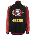NFL - San Francisco 49ers Zip-Up Leather Jacket 1990s X-Large Vintage Retro Football