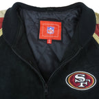 NFL - San Francisco 49ers Zip-Up Leather Jacket 1990s X-Large Vintage Retro Football
