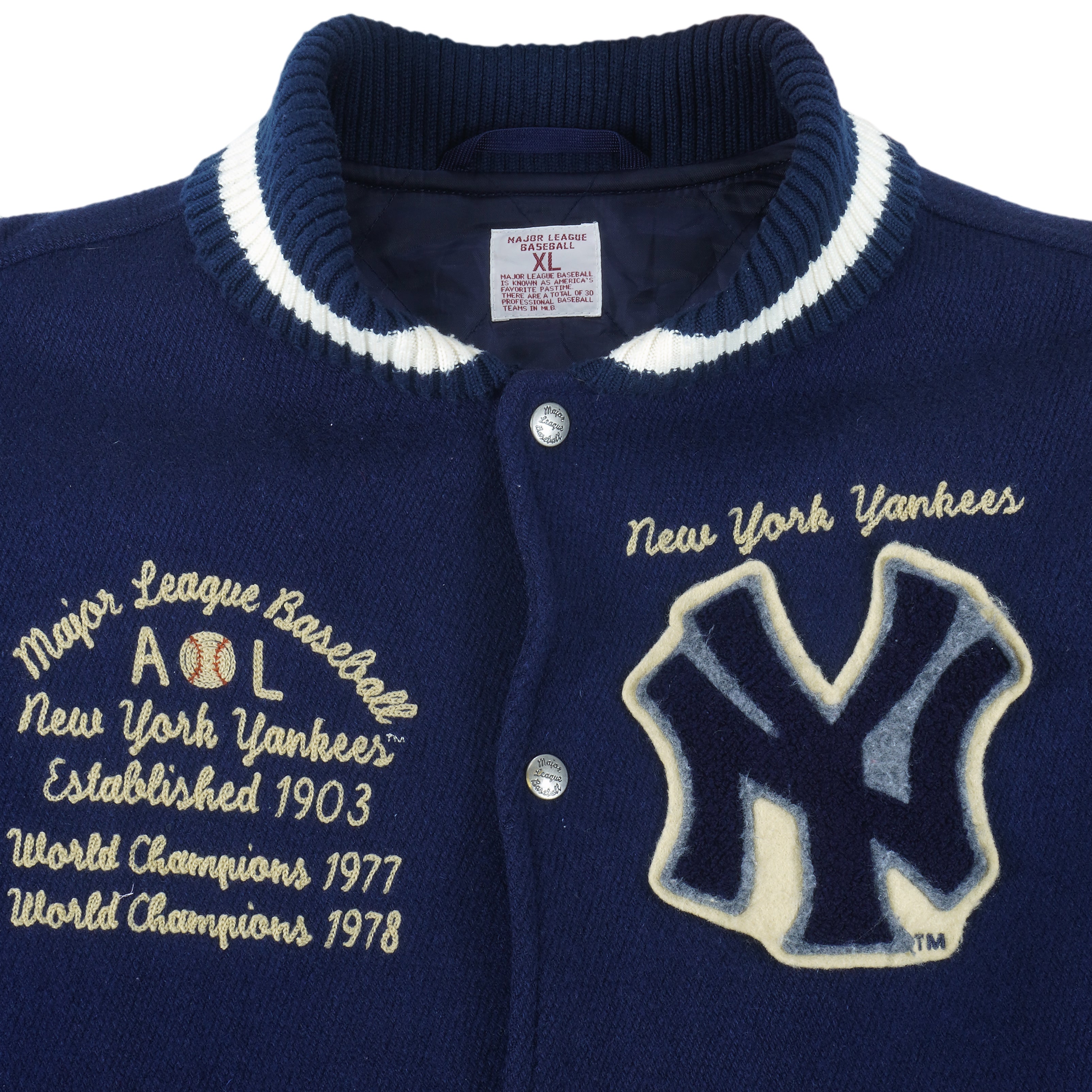 MLB Wool/Leather New York Yankees Black Varsity Jacket - HJacket