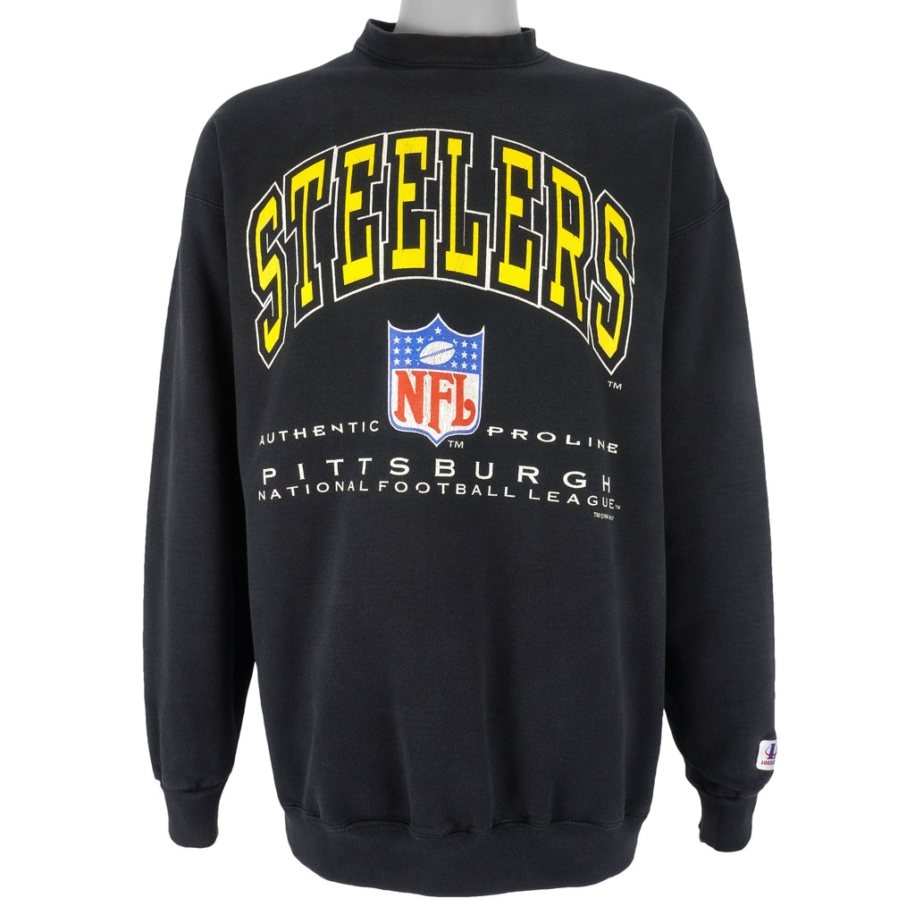NFL (Logo Athletic) - Pittsburgh Steelers Crew Neck Sweatshirt 1994 Large Vintage Retro Football
