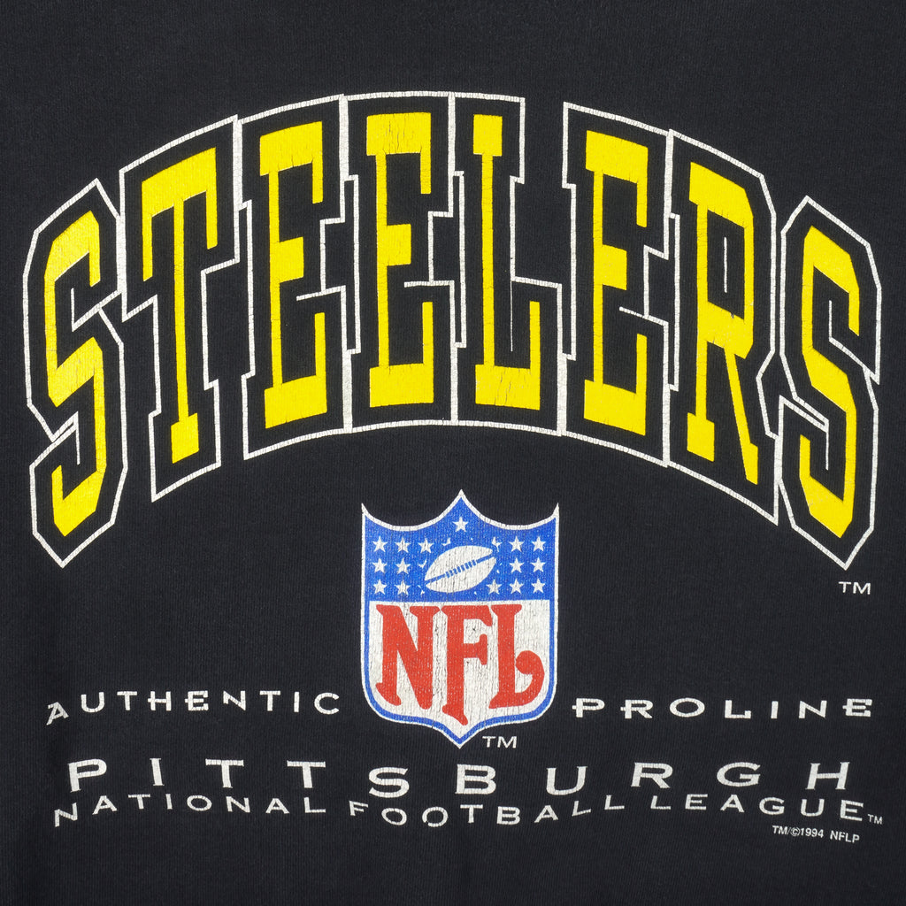 NFL (Logo Athletic) - Pittsburgh Steelers Crew Neck Sweatshirt 1994 Large Vintage Retro Football