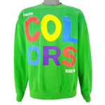Vintage (United Colors) - Green Benetton Sweatshirt 1990s Medium