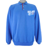 MLB (Brooks) - Toronto Blue Jays 1/4 Button Sweatshirt 1990s X-Large Vintage Retro Baseball