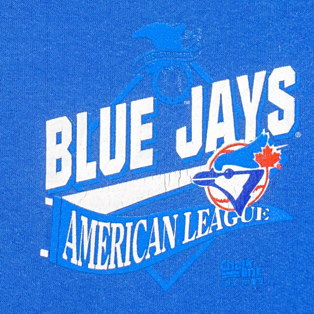 MLB (Brooks) - Toronto Blue Jays 1/4 Button Sweatshirt 1990s X-Large Vintage Retro Baseball