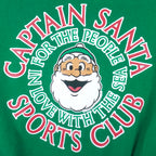 Vintage - Green Captain Santa Sweatshirt 1990s Medium Vintage Retro