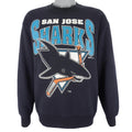 NHL - San Jose Sharks Crew Neck Sweatshirt 1990s Large Vintage Retro Hockey
