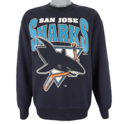 NHL - San Jose Sharks Crew Neck Sweatshirt 1990s Large Vintage Retro Hockey