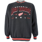 NHL (Lee) - Detroit Red Wings Embroidered Sweatshirt 1990s Medium Vintage Retro Hockey