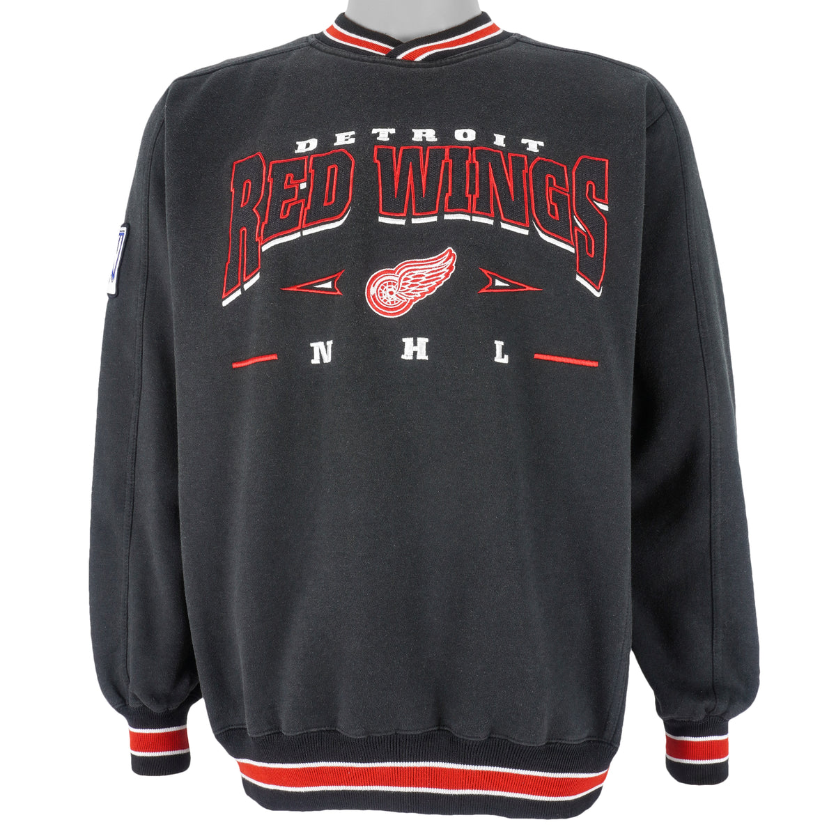 NHL (Lee) - Detroit Red Wings Embroidered Sweatshirt 1990s Medium Vintage Retro Hockey