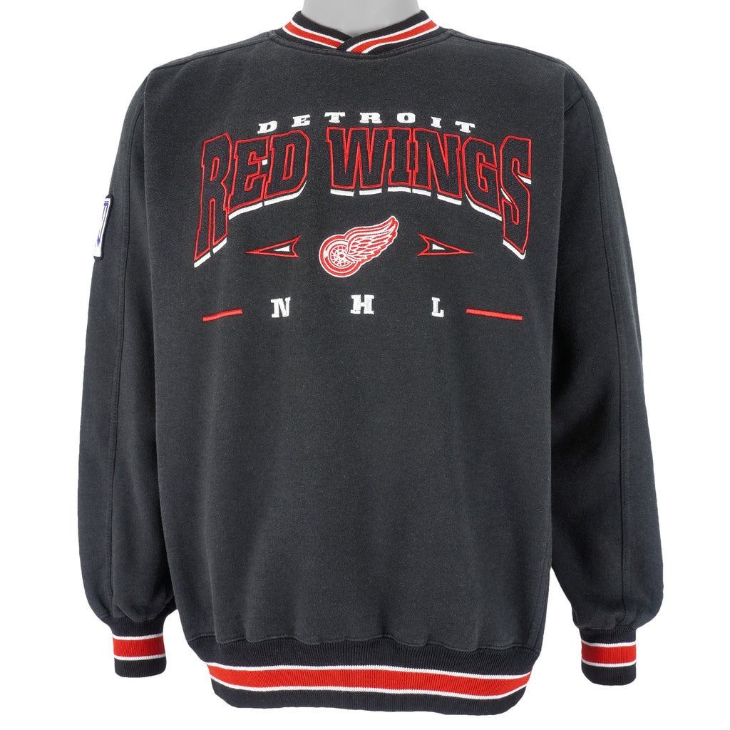NHL (Lee) - Detroit Red Wings Embroidered Sweatshirt 1990s Medium Vintage Retro Hockey
