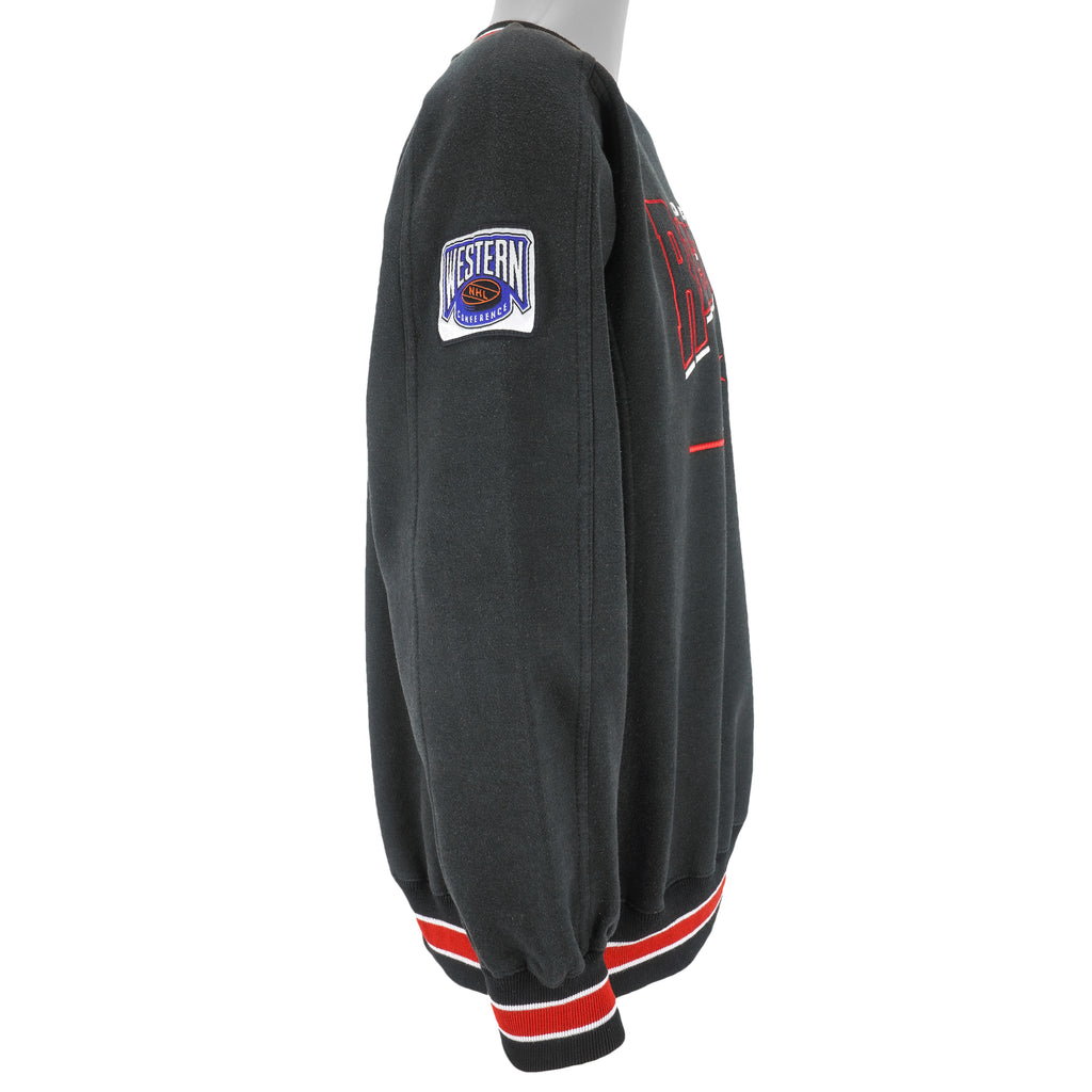 NHL (Lee) - Detroit Red Wings Embroidered Sweatshirt 1990s Medium Vintage Retro Hockey