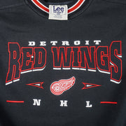 NHL (Lee) - Detroit Red Wings Embroidered Sweatshirt 1990s Medium Vintage Retro Hockey