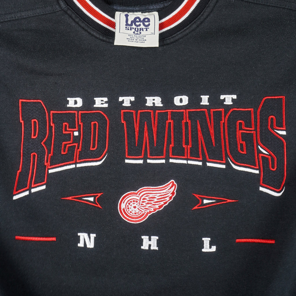 NHL (Lee) - Detroit Red Wings Embroidered Sweatshirt 1990s Medium Vintage Retro Hockey